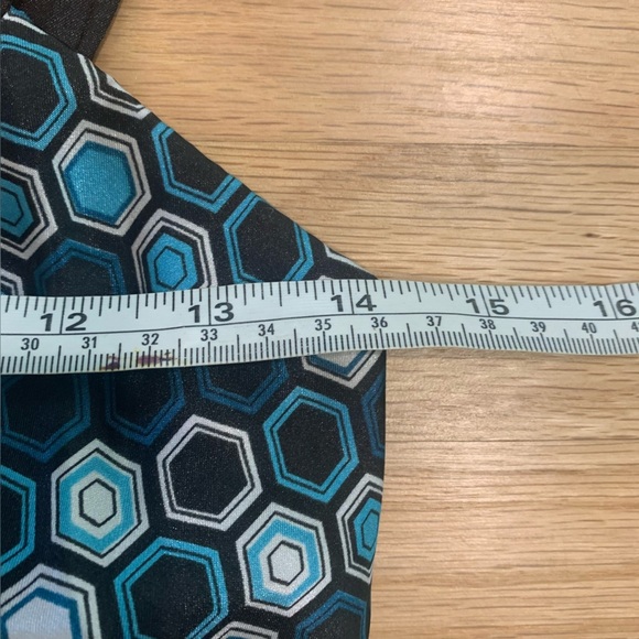 Women’s Y2K Maurice’s Babydoll Tie Back Satin Funky Pattern Tank Size Medium - Picture 8 of 9